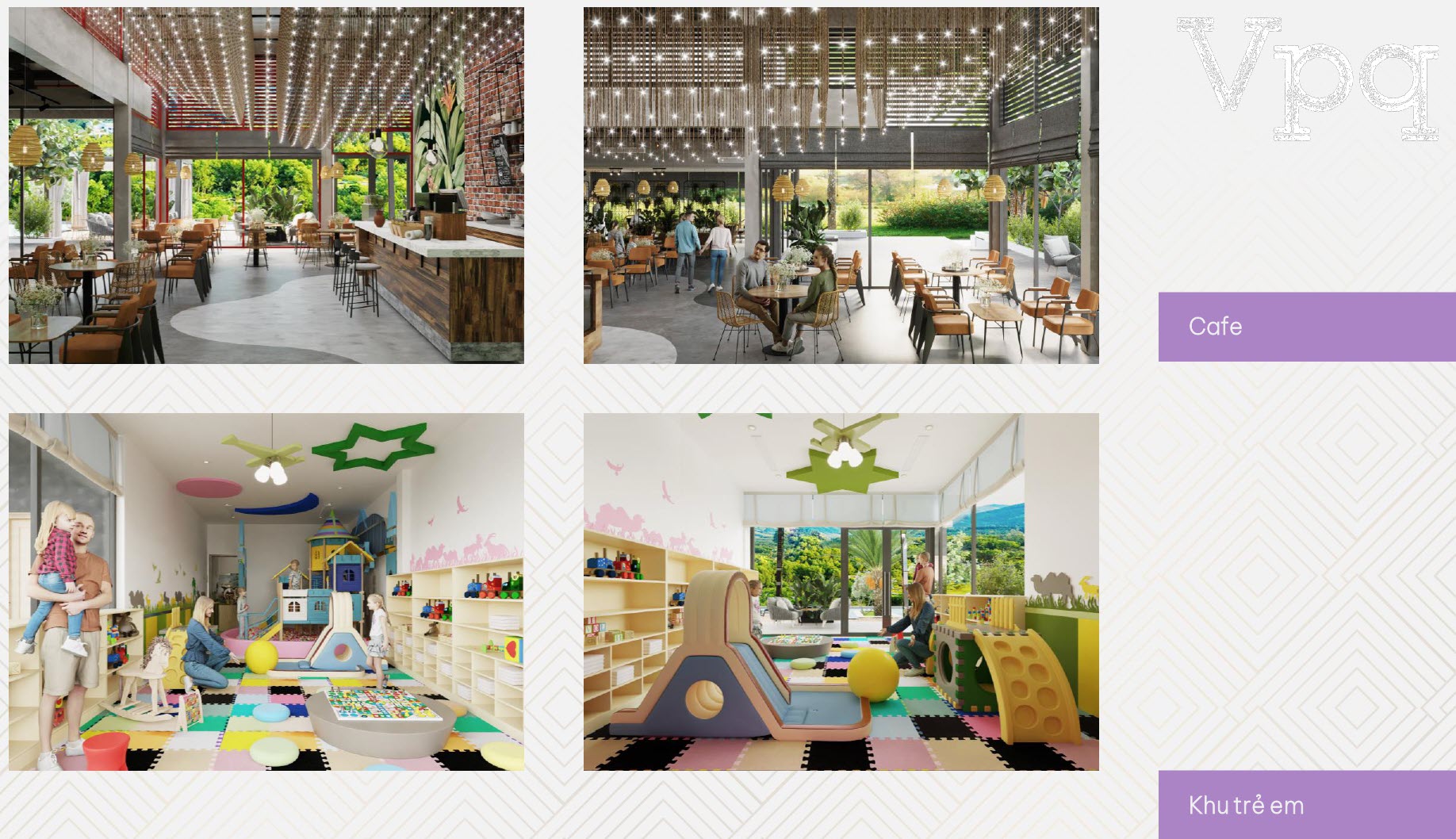 Tiện &iacute;ch cafe v&agrave; khu trẻ em Flamingo Golden Hill H&agrave; Nam