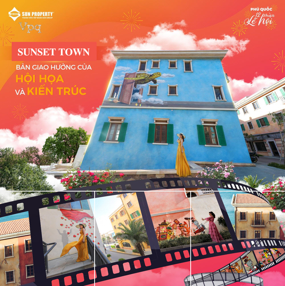 Tranh tường nghệ thuật tại Sunset Town