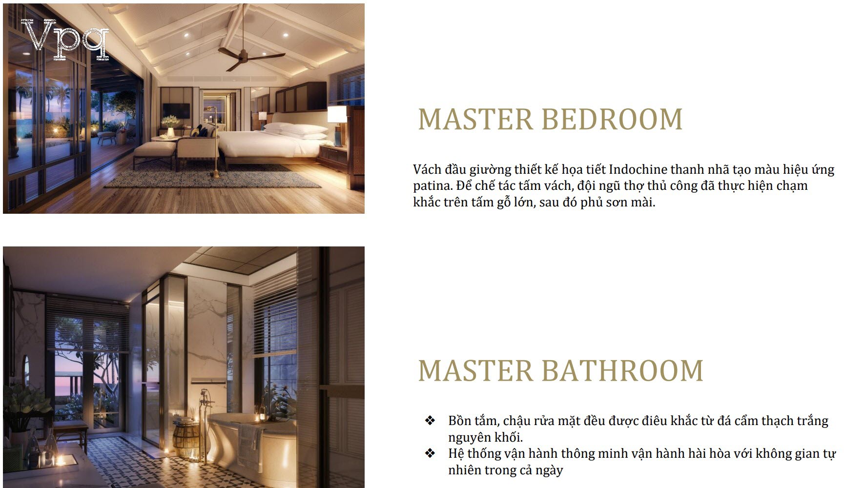 Nội thất Master Bebroom v&agrave; Master Bathroom