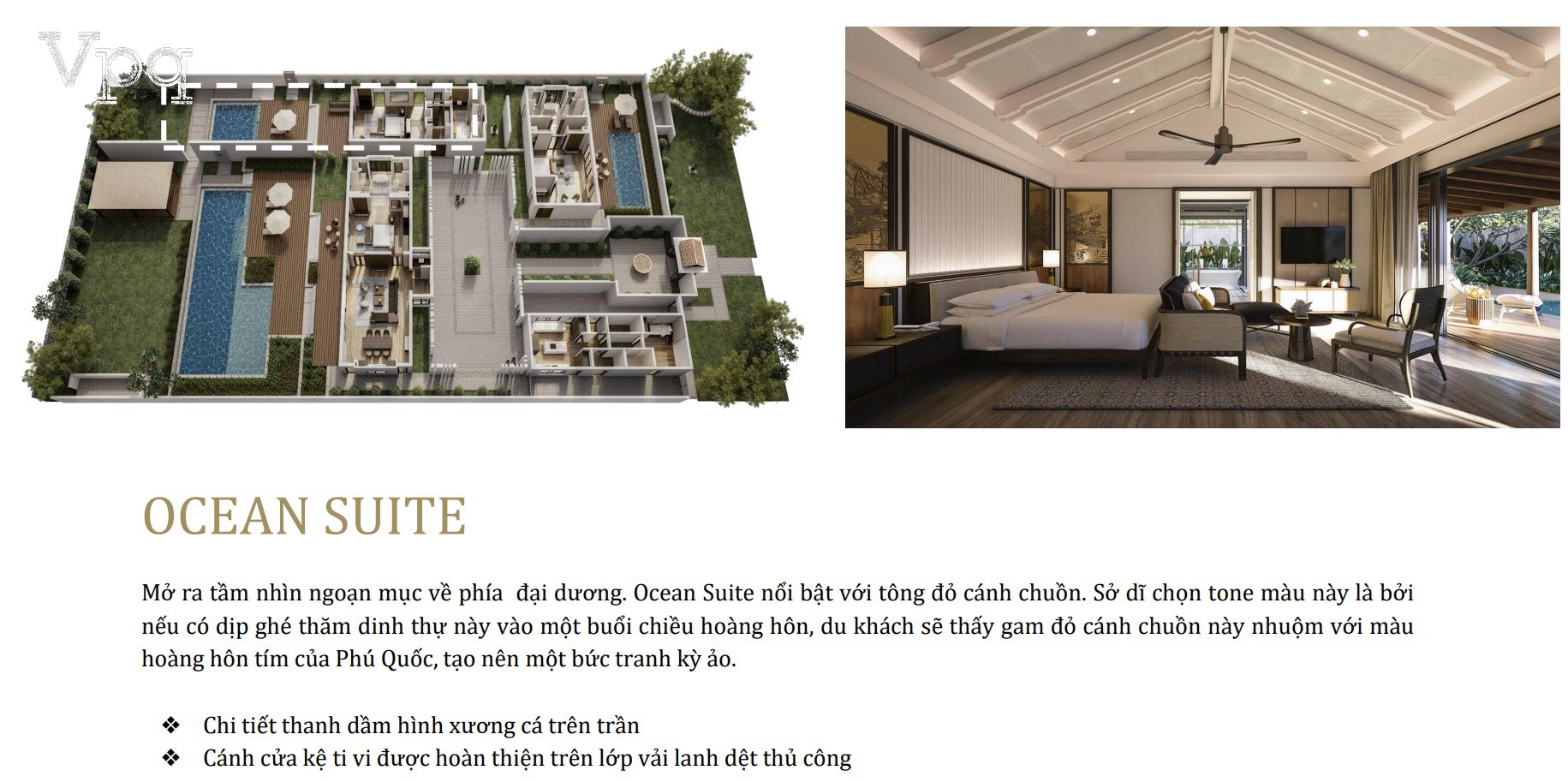 Nội thất ph&ograve;ng Ocean Suite