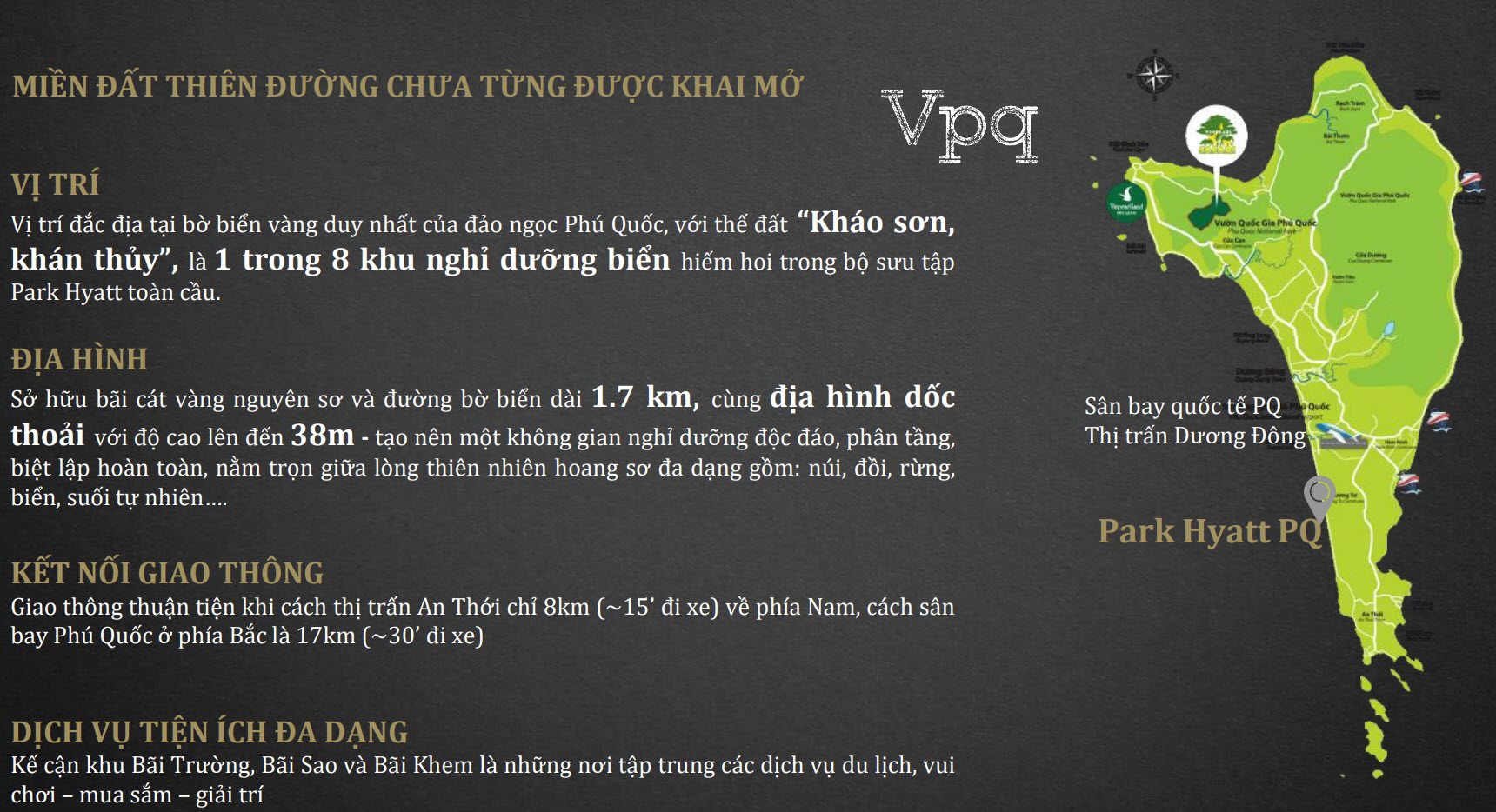 Li&ecirc;n kết v&ugrave;ng dự &aacute;n Park Hyatt Phu Quoc Residences