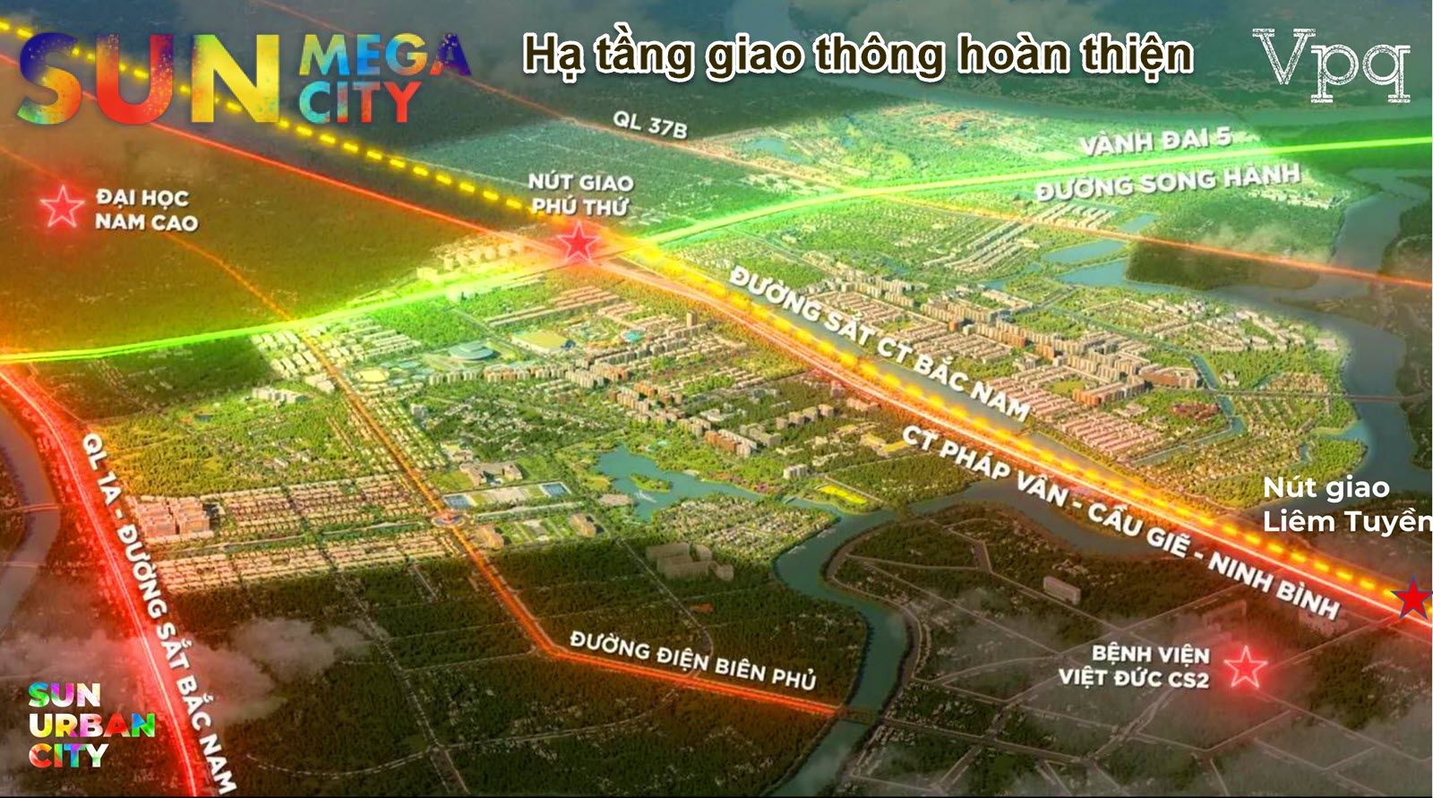 Sun Mega City có lợi thế hệ thống giao thông huyết mạch với trong - ngoài nước
