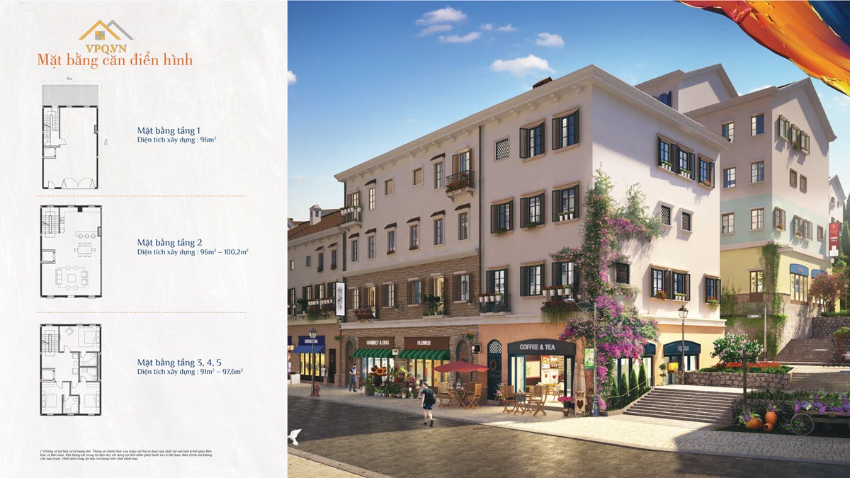 Layout điển h&igrave;nh Shophouse Địa Trung Hải Ph&uacute; Quốc: Sun Premier Village Primavera
