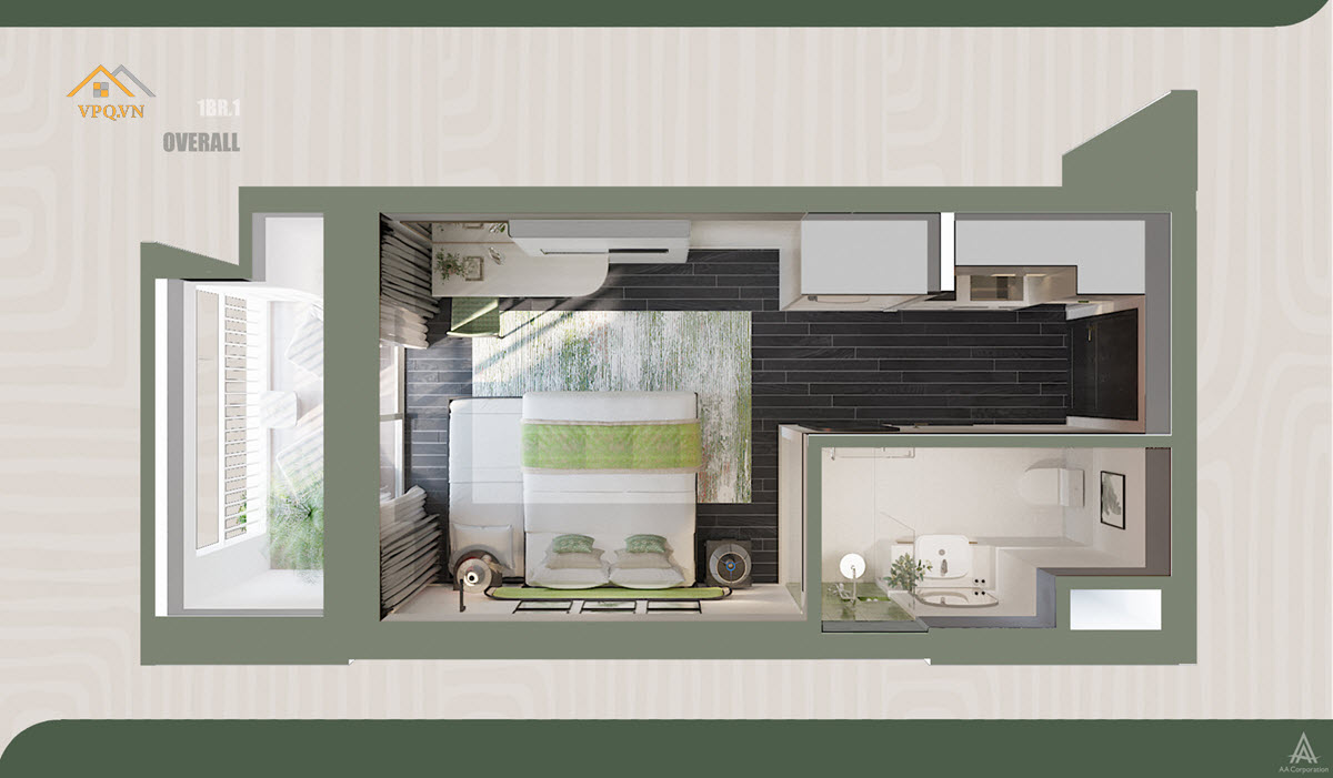 Phối cảnh 3D Hillside Residence - Studio