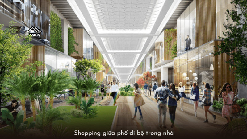 Shopping giữa phố đi bộ trong nhà