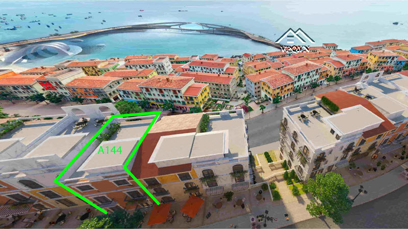 View từ căn A144 trên phối cảnh Shophouse The Center