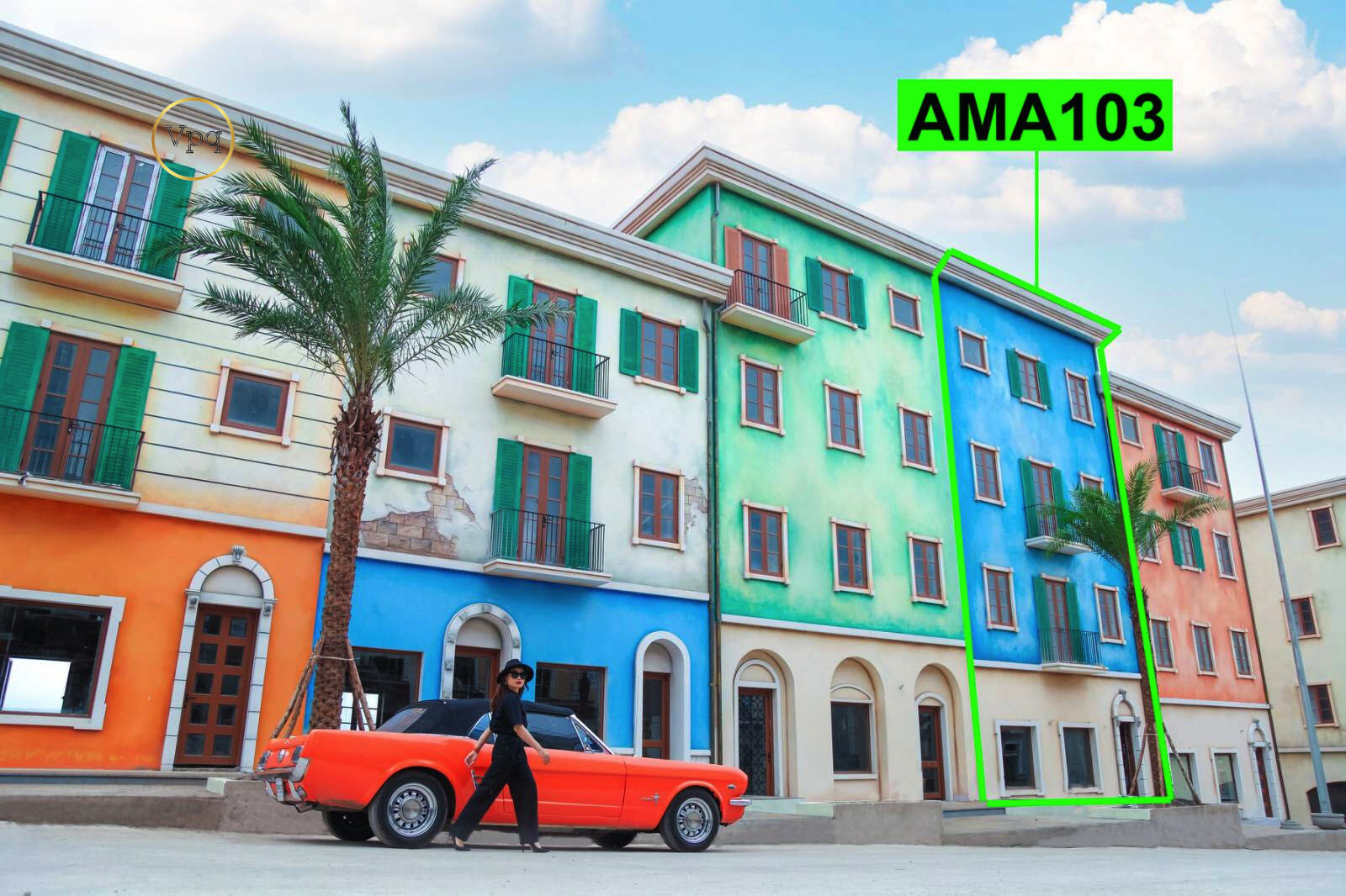 Mặt tiền AMA103 trục đường AMALFI