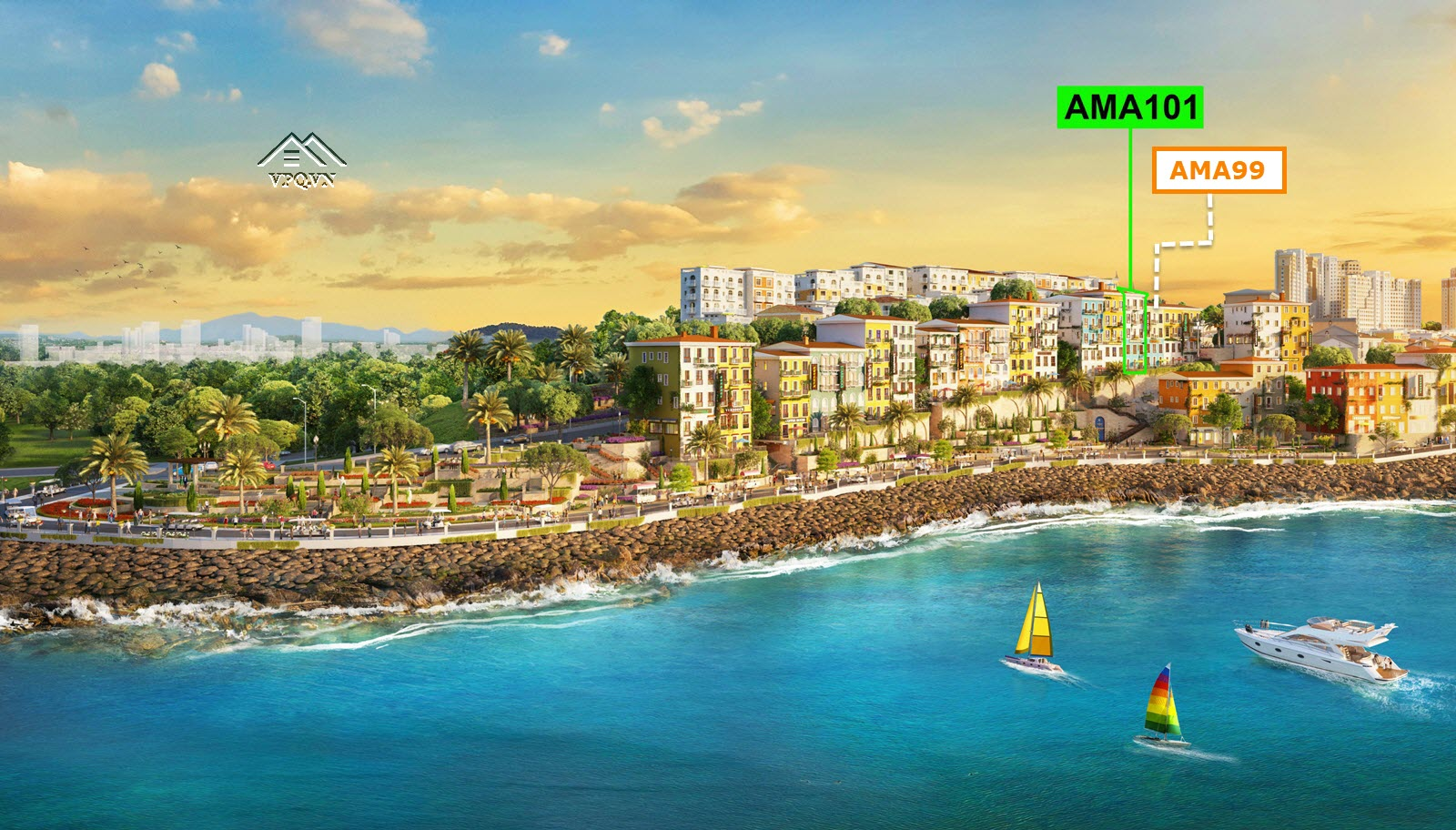 AMA99 sở hữu view "trực diện biển" và hoàng hôn từ tất cả các tầng