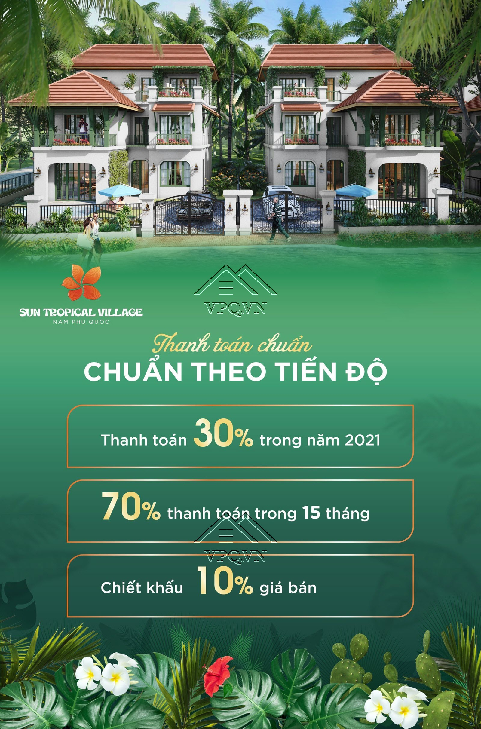 Chính sách bán hàng Sun Tropical Village đối với khách hàng thanh toán bằng vốn tự có