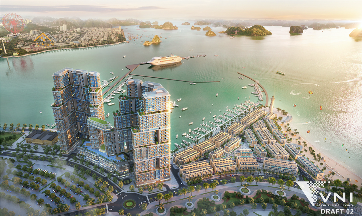 Sun Marina Town Hạ Long có thiết kế " Lưỡng Long triều nhật"