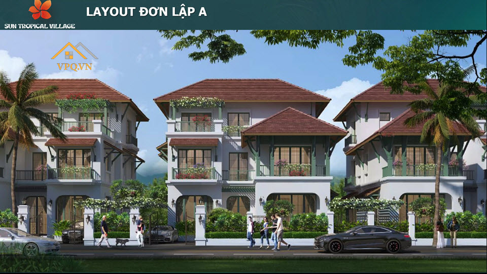 Phối cảnh biệt thự đơn lập Sun Tropical Village Phú Quốc