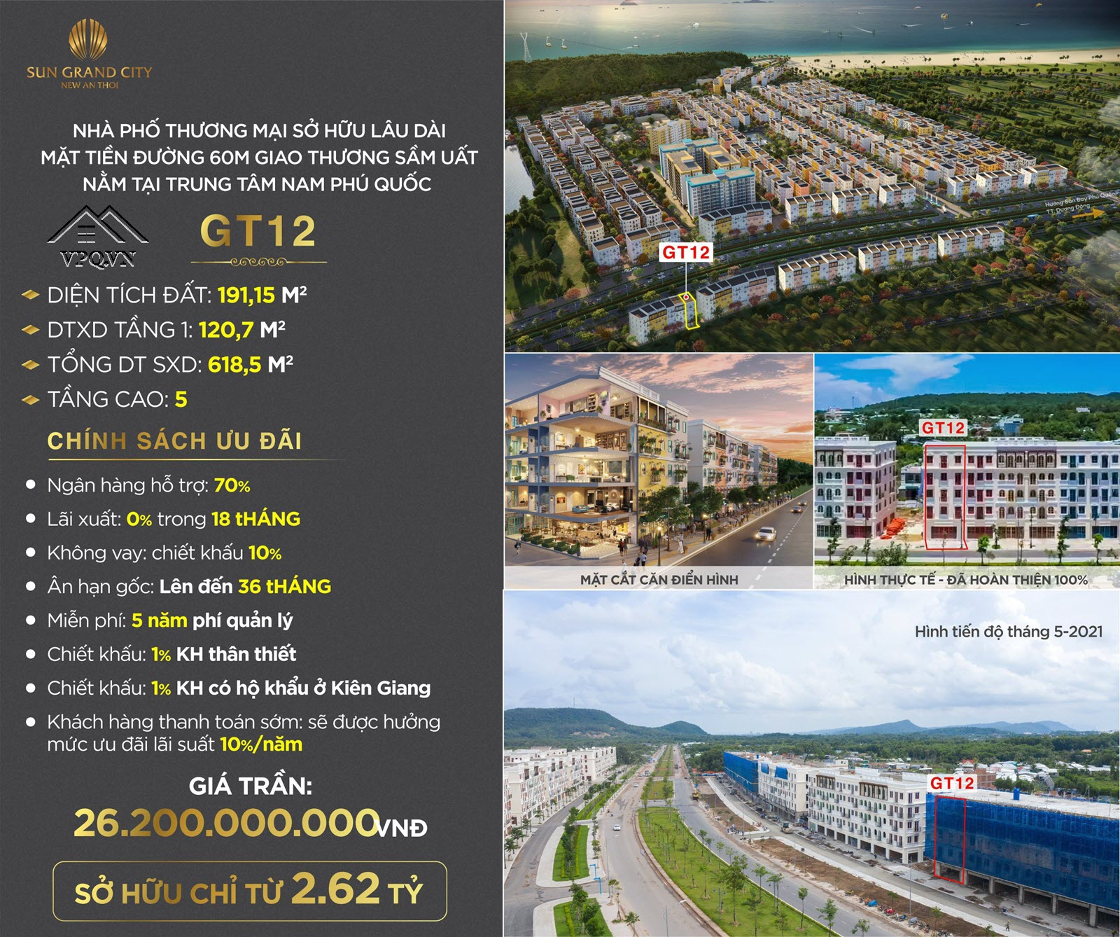 Vị trí căn GT12 - Shophouse Gateway An Thới Phú Quốc