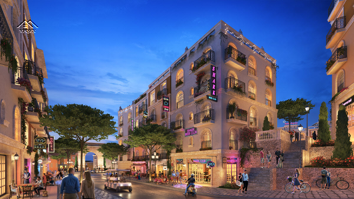 Shophouse Địa Trung Hải luôn rực rỡ cả ngày lẫn đêm