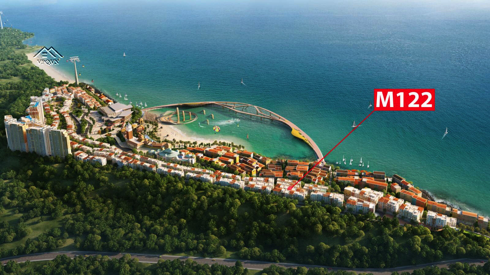 Vị trí M122 The Center view ra cầu Hôn, đón hoàng hôn trên biển