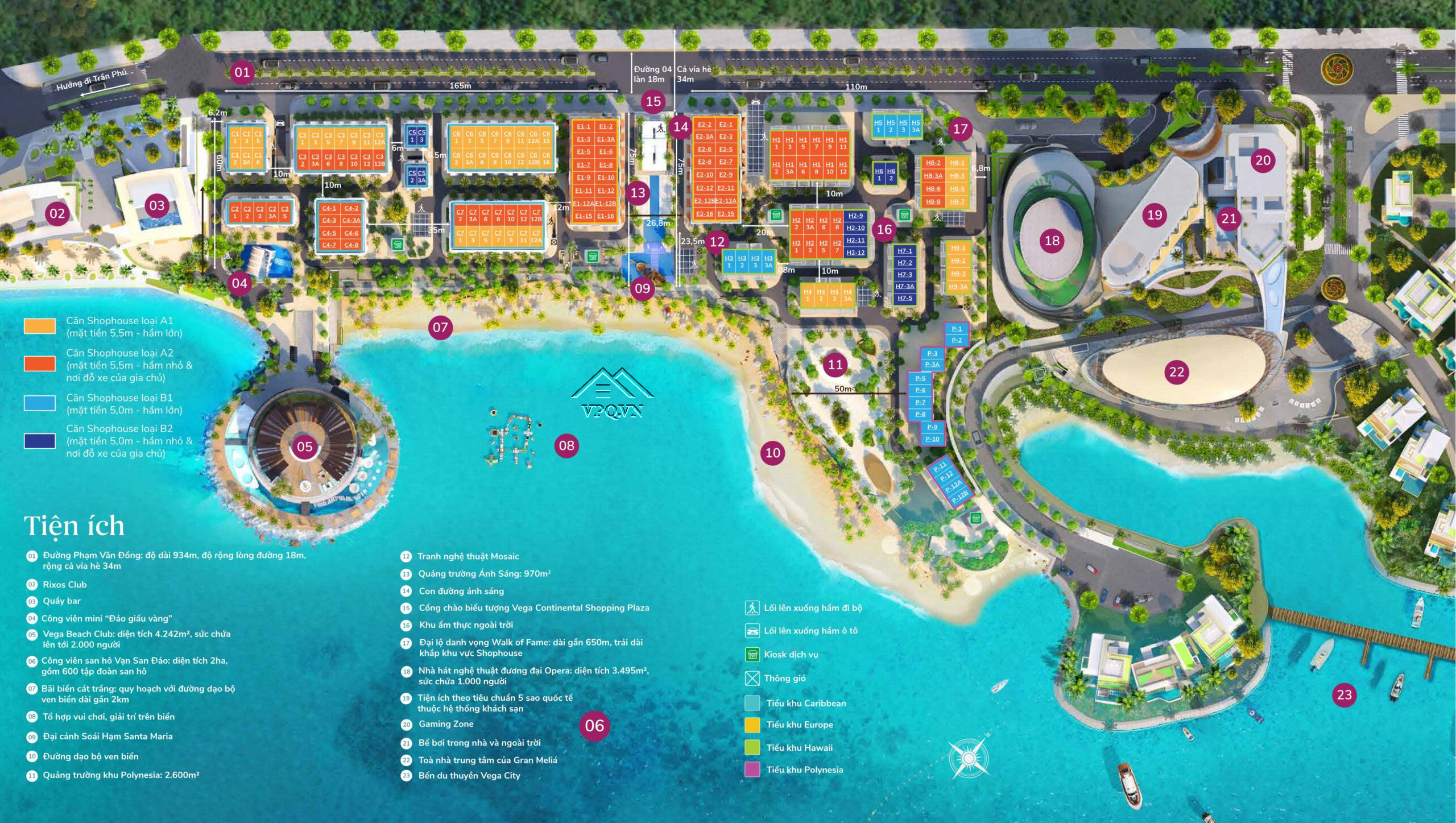 Mặt bằng dự án Vega City Nha Trang - Bãi Tiên