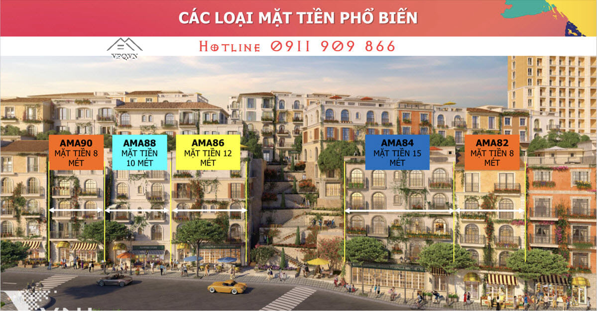 C&aacute;c loại mặt tiền phổ biến tại Shophouse The Center Ph&uacute; Quốc