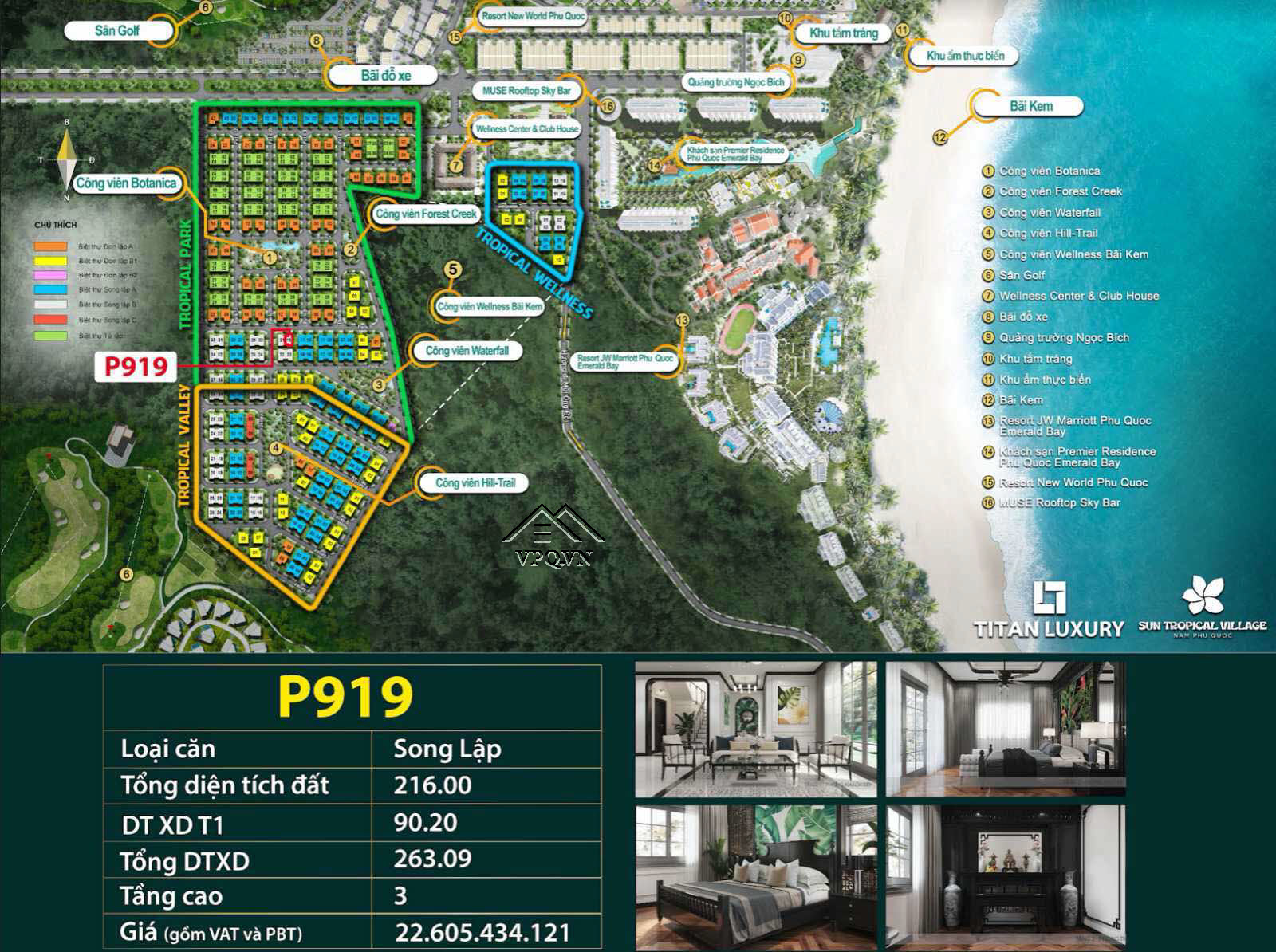 P919 biệt thự Sun Tropical Village