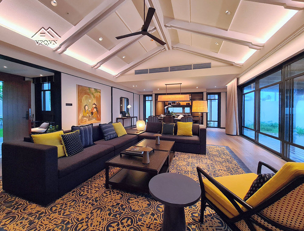 Nội thất ph&ograve;ng kh&aacute;ch biệt thự Park Hyatt Phu Quoc