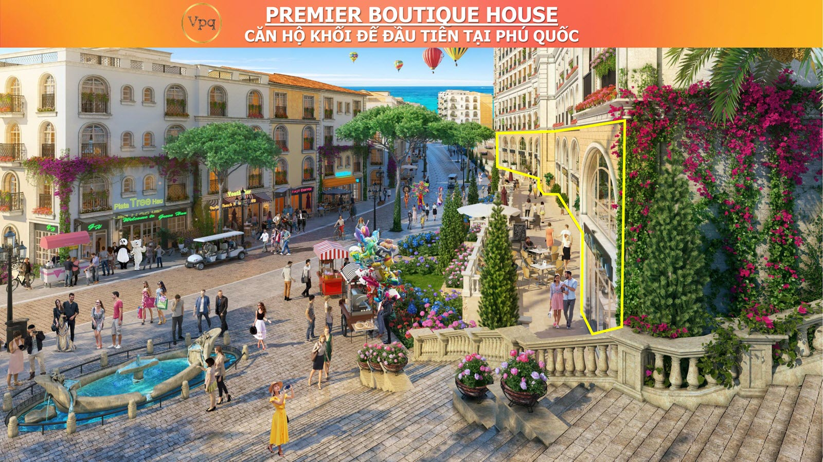 Phối cảnh căn hộ khối đế Hillside - Premier Boutique House