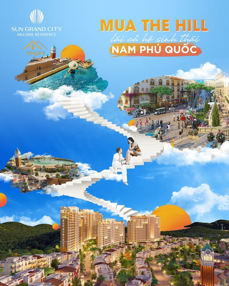 Căn hộ Hillside Residence Phú Quốc trong thị trấn Địa Trung Hải