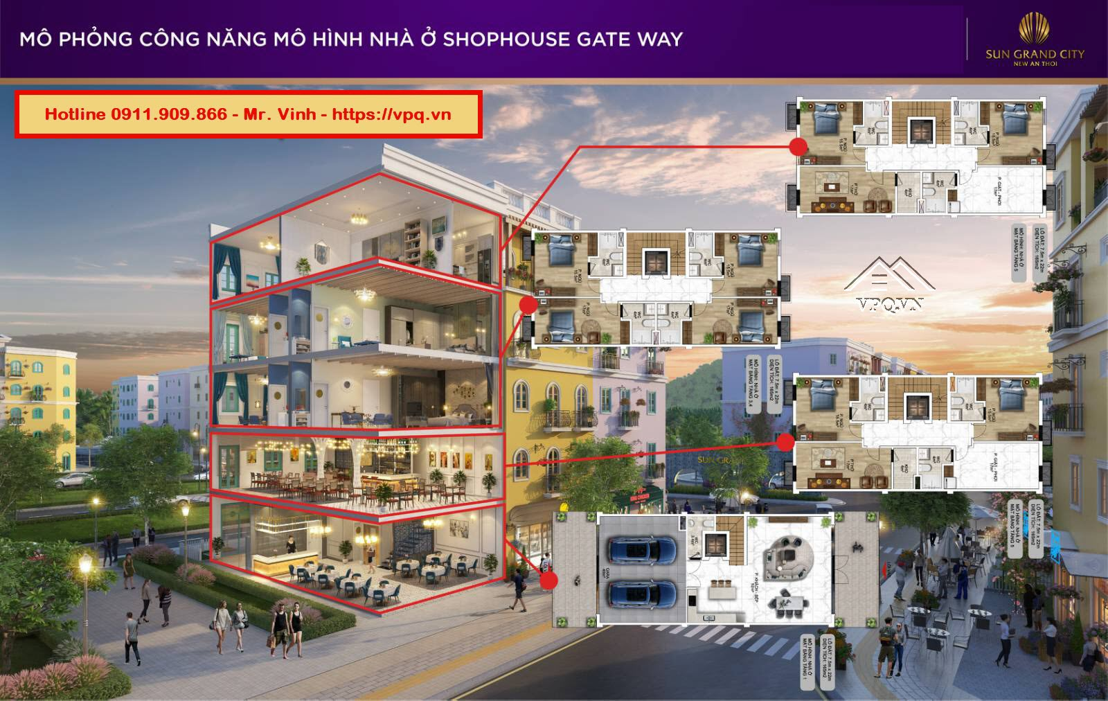 Thiết kế Shophouse Gateway An Thới m&ocirc; h&igrave;nh nh&agrave; ở