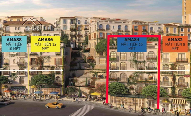 Thiết kế Shophouse The Center Phú Quốc mặt tiền 15m