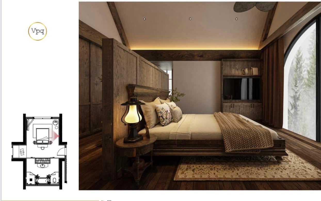 Thiết kế ph&ograve;ng ngủ biệt thự Serena Valley Thanh Lanh