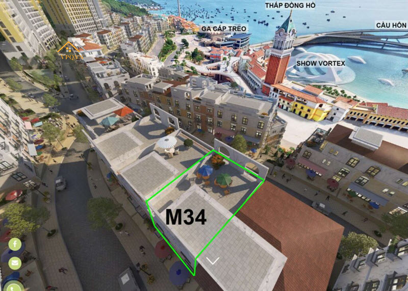 View từ m&aacute;i nh&agrave; căn M34 Shophouse The Center