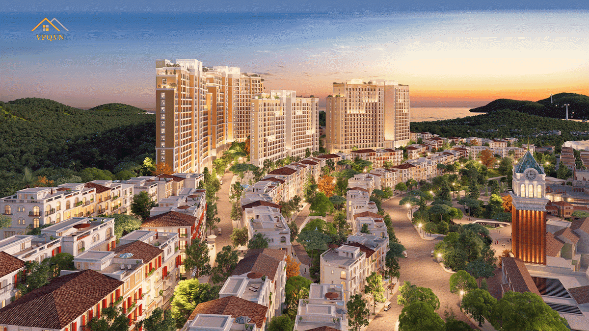 Phối cảnh 8 tòa căn hộ Hillside trong tổ hợp Sun Grand City Hillside Residence