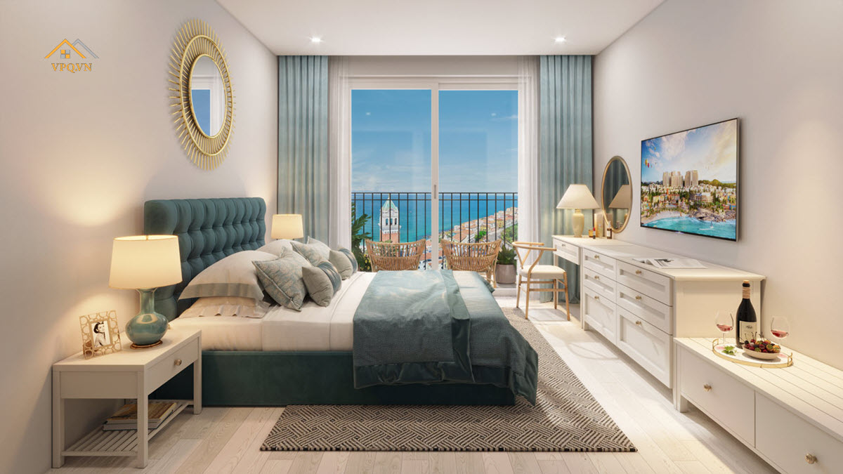 Góc view từ phòng ngủ căn hộ Hillside ra tháp đồng hồ Venice