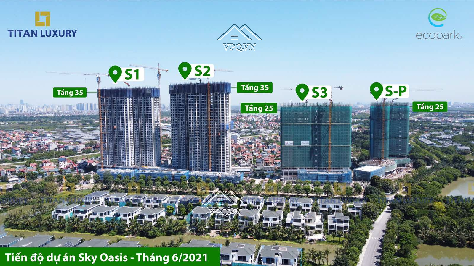 Tiến độ phân khu chung cư Sky Oasis Ecopark