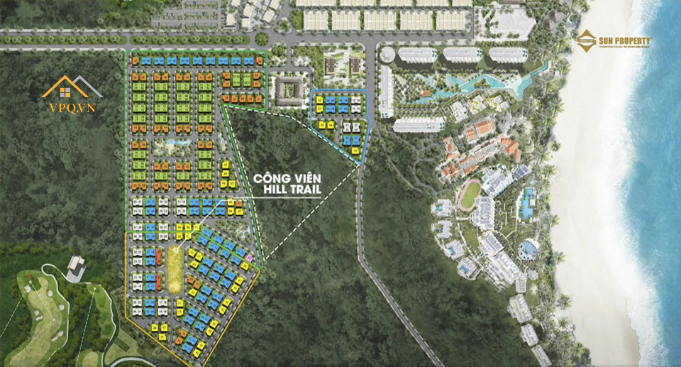 Công viên Hill-Trail 1.760m2 là một trong 4 công viên nội khu của Sun Tropical Village Phú Quốc