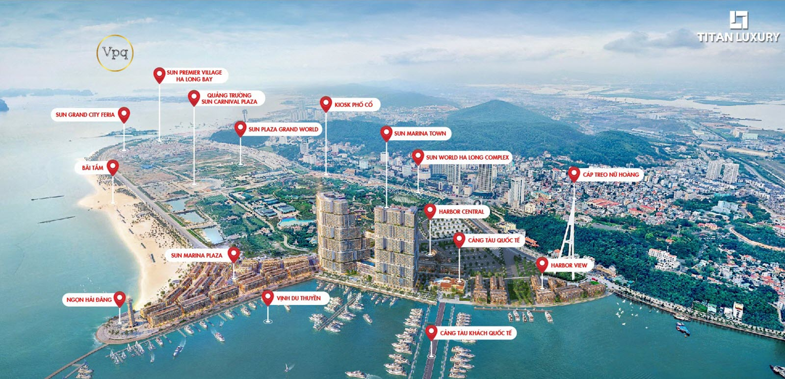 Vị trí Shophouse Sun Harbor Plaza trong hệ sinh thái bãi Cháy, Hạ Long của Sun Group