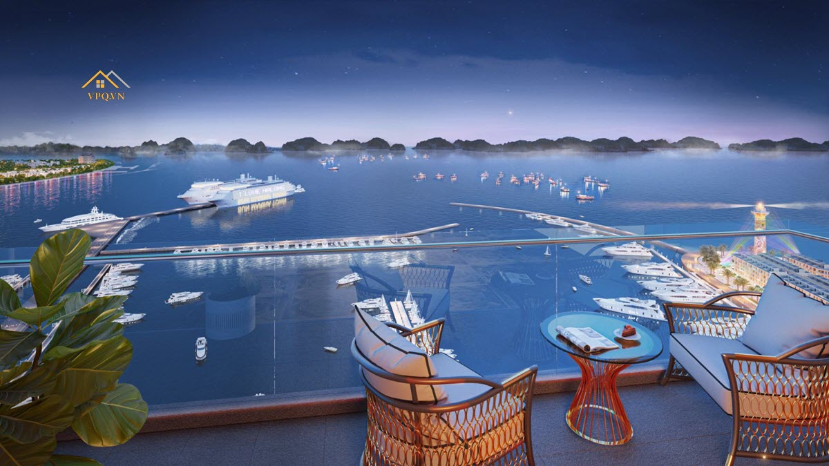 View từ tầng 8 chung cư Sun Marina Town Hạ Long