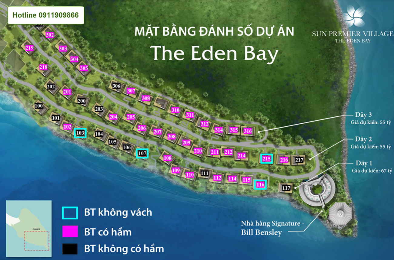 Mặt bằng Sun Premier Village The Eden Bay
