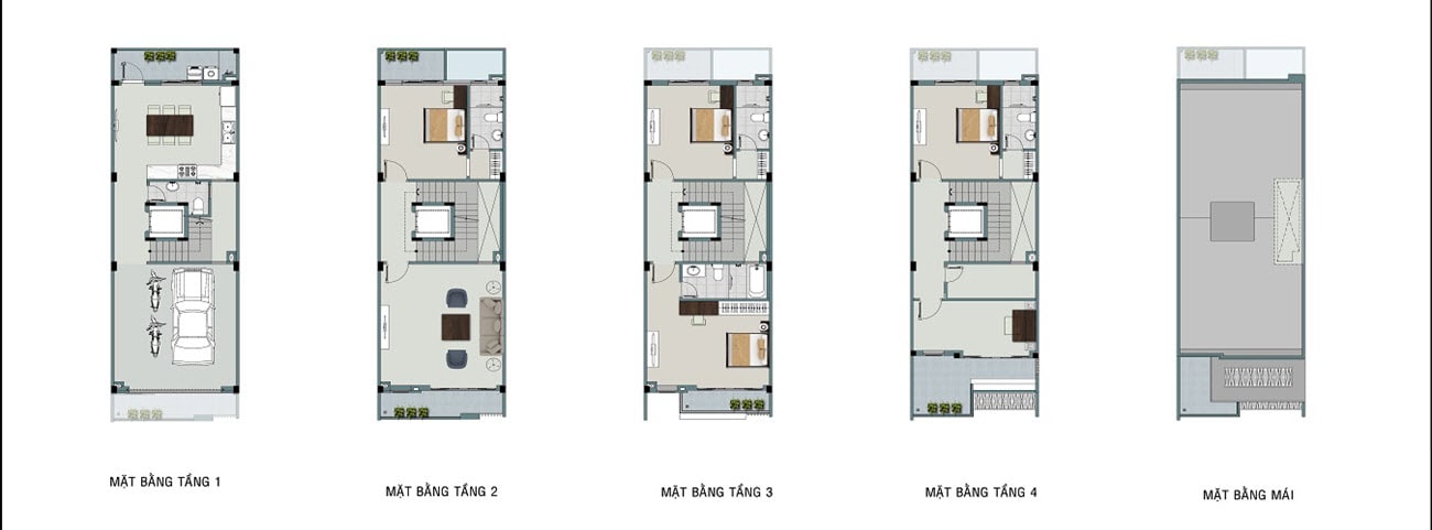 Liền kề dự án Him Lam Green Park diện tích 70.5 – 142.9 m2