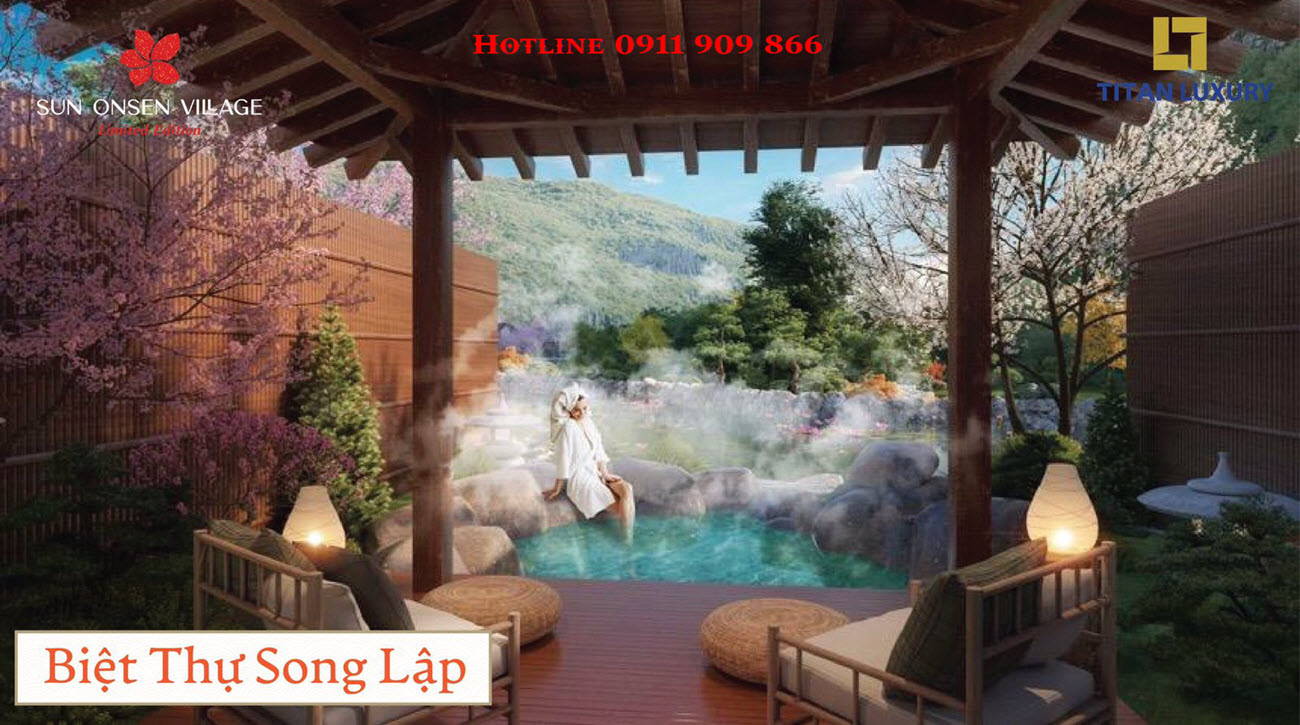 Phối cảnh biệt thự song lập Sun Onsen Village