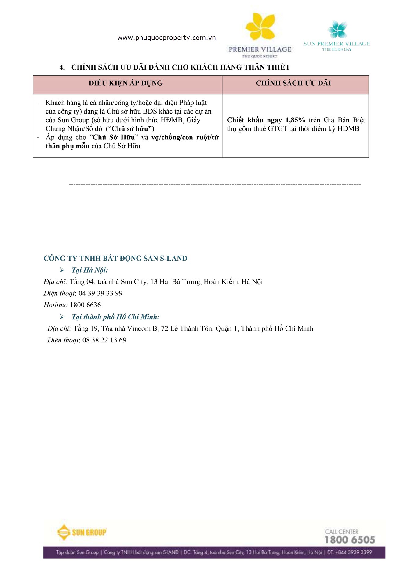 Chính sách bán hàng Premier Village Phu Quoc Resort - Trang 4