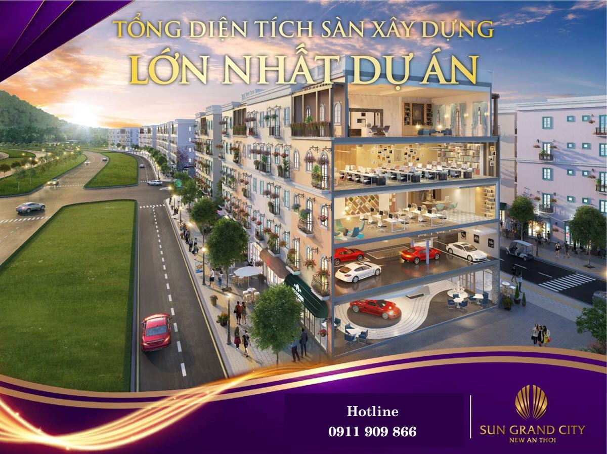 Diện tích Nhà phố Gateway xây dựng lớn
