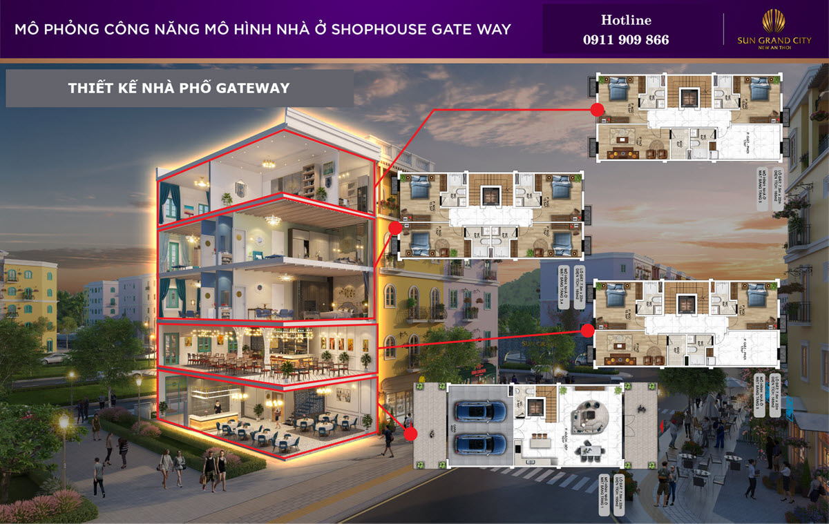 Thiết kế nhà ở - shophouse Gateway An Thới