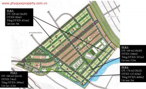 Mặt bằng vị trí căn và các loại diện tích của nhà phố liền kề Sun Grand City New An Thới