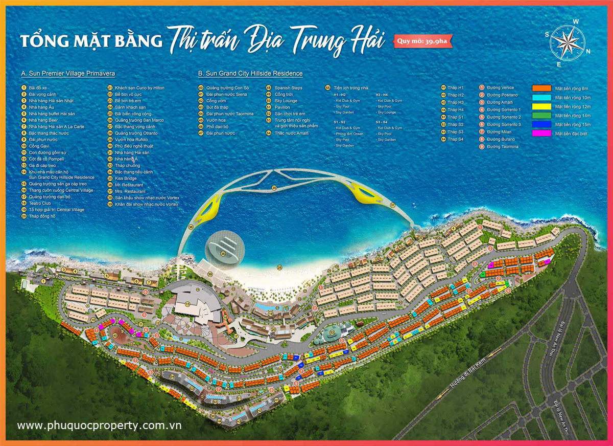 Tổng mặt bằng thị trấn Địa Trung Hải