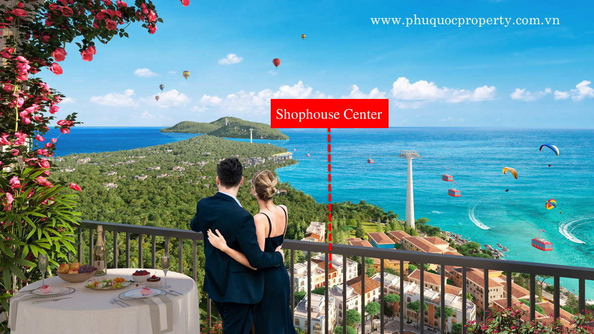 Phối cảnh shophouse Center Địa Trung Hải từ căn hộ Hillside