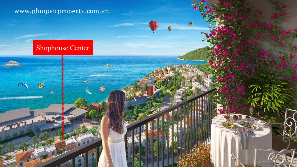 Một góc khác shophouse Center nhìn từ Hillside