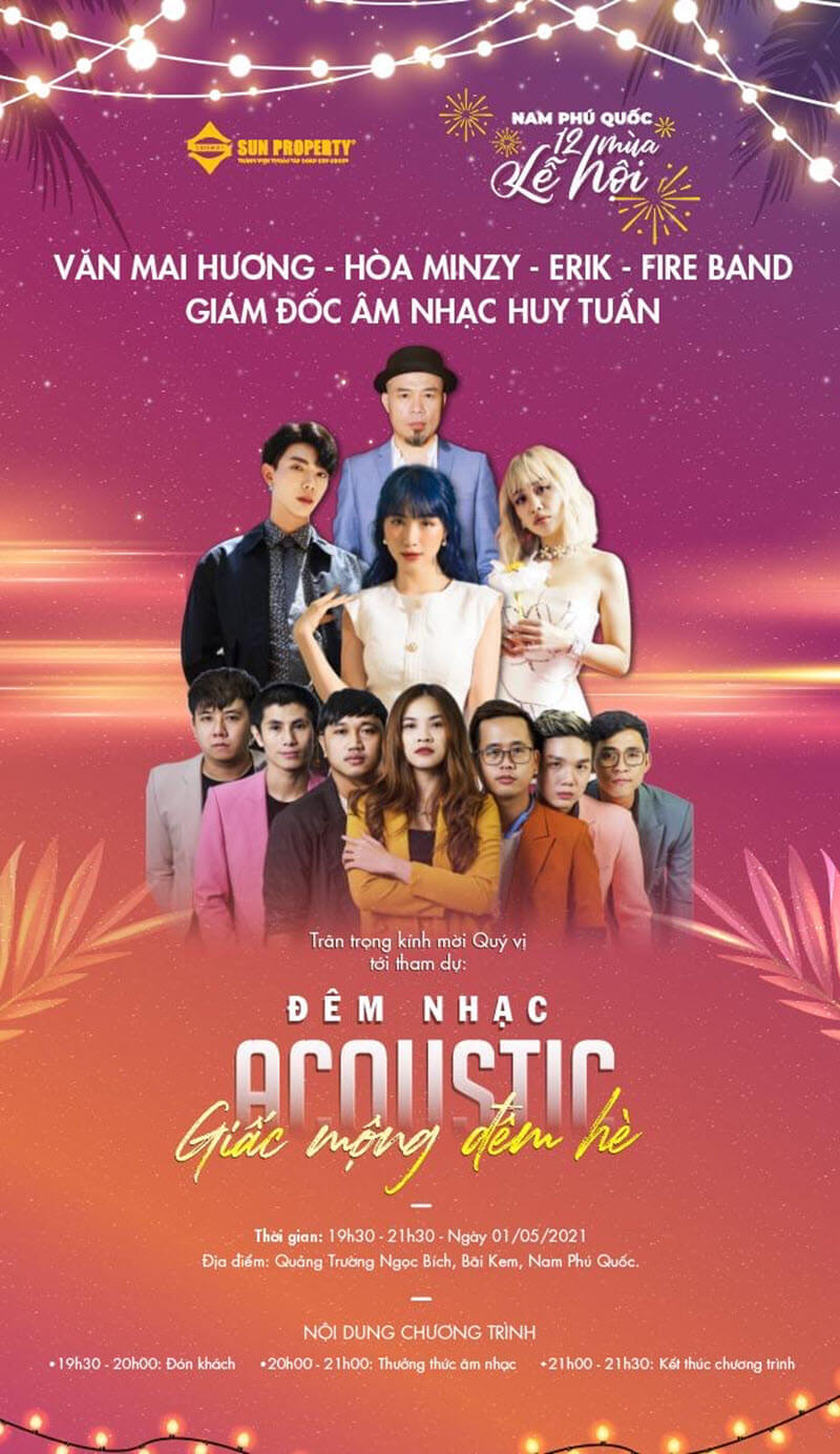 Trước mắt, hãy thư giãn cùng Giấc Mộng Đêm Hè 1/5 tại Quảng Trường Ngọc Bích, bãi Kem nhé!